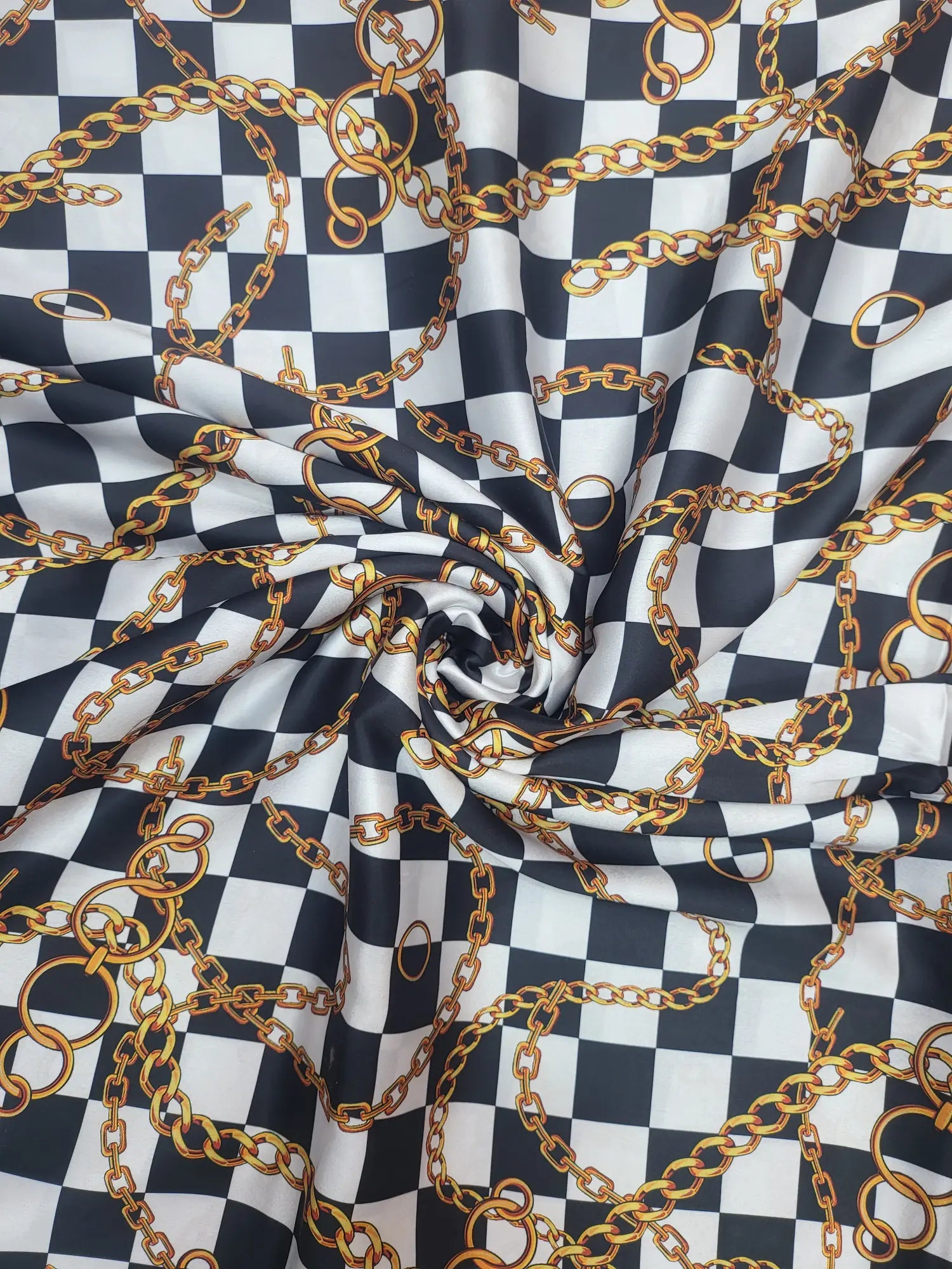 Luxurious Silk Satin Print Fabric