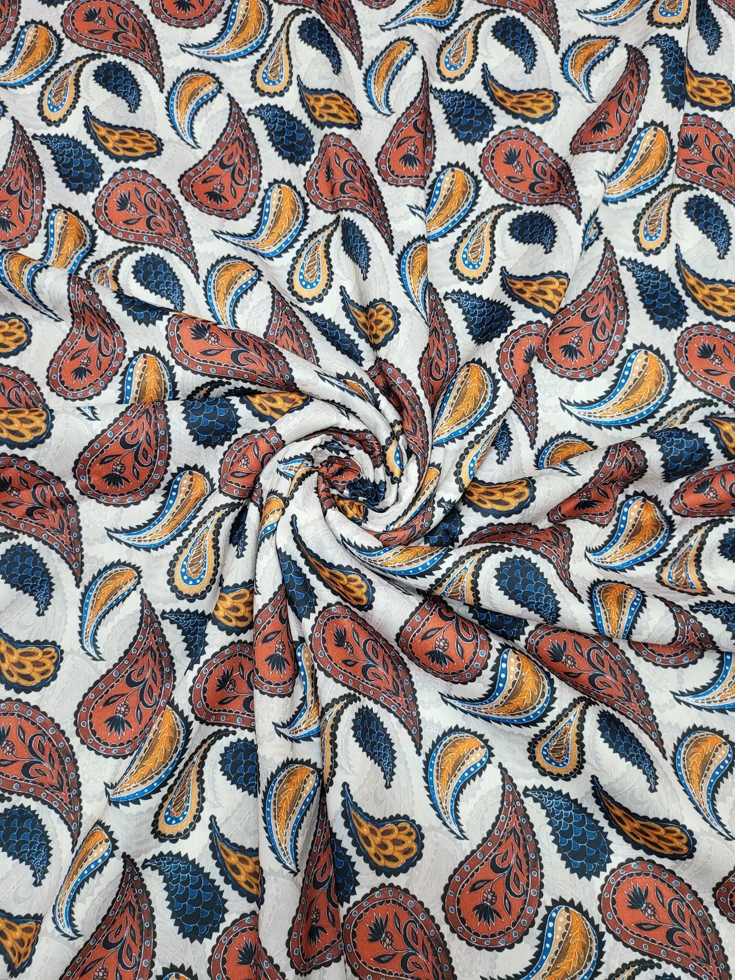 Beautiful Paisley Digital Print Muslin Fabric