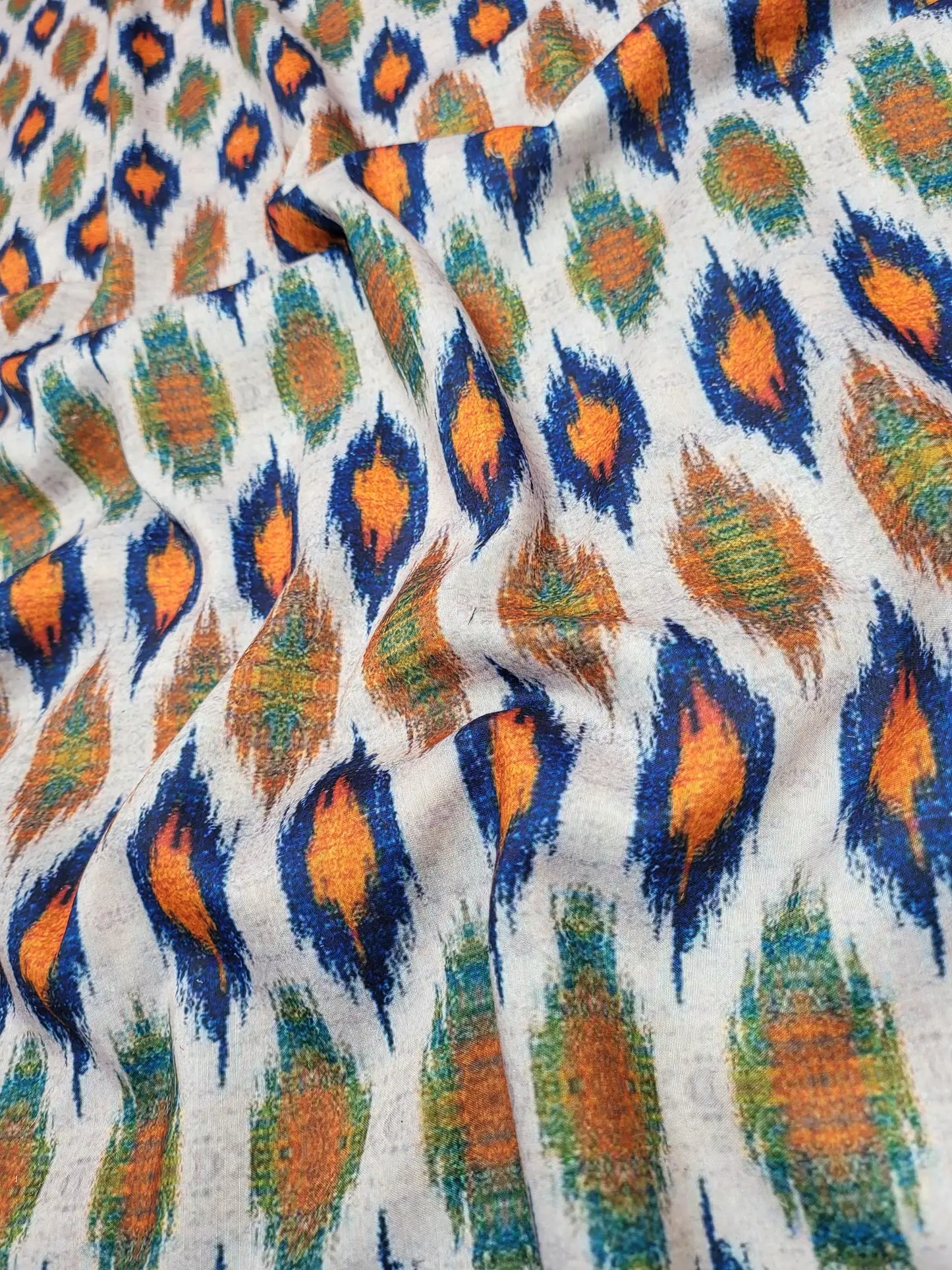 Beautiful Ikkat Digital Print Muslin Fabric